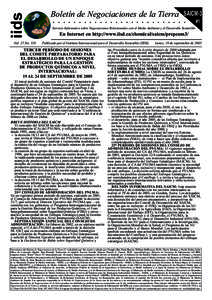 iids Vol. 15 No. 118 Boletín de Negociaciones de la Tierra SAICM-3  ..........................