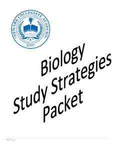 1|Page  Study Strategies for Science Students: How to Support Your Students’ Preparation for Assessments in Biology Performance Assessments provide opportunities for students to demonstrate their understanding of impo