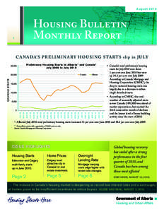 August[removed]Housing Bulletin Monthly Report  1