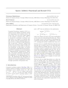 Sparse Additive Functional and Kernel CCA