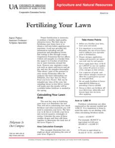 Fertilizing Your Lawn - FSA-2114