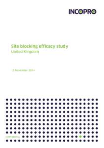Site blocking efficacy study United Kingdom 13 NovemberCONFIDENTIAL