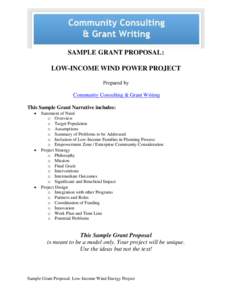 Sample Grant Proposal: REACH Low-Income Wind Energy Project