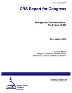 Emergency Communications: The Future of 911