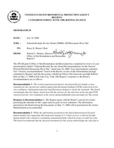 National Remedy Review Board (NRRB) Response to GE/Housatonic River Site