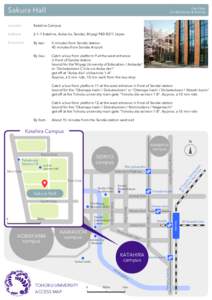 Sakura Hall  Facilities Conferences & Events  Location