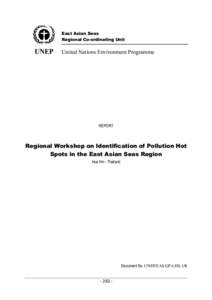 East Asian Seas Regional Co-ordinating Unit UNEP  United Nations Environment Programme