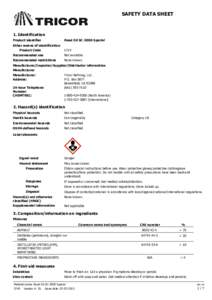 SAFETY DATA SHEET  1. Identification Product identifier  Road Oil SC-3000 Special