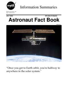 Information Summaries National Aeronautics and Space Administration JULY 2003