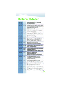 Kultur im Oktober Mi 01.10 – Fr[removed]Klosterhofschreiber 2014 – Eugen Ruge Ev. Akademie Meißen