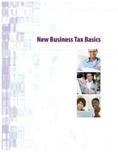 New Business Tax Basics  Contents Business Tax Basics  .  .  .  .  .  .  .  .  .  .  .  .  .  .  .  .  .  .  .  . 1  Registering with the Department of Revenue[removed]