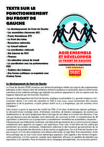 TEXTE SUR LE FONCTIONNEMENT DU FRONT DE GAUCHE - Le développement du Front de Gauche - Les assemblées citoyennes (AC)
