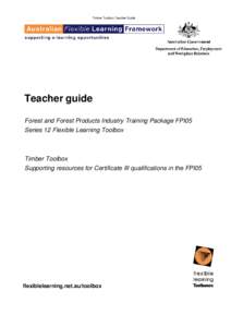 Flexible Learning Toolbox / Oceania / Training package / Australian Qualifications Framework / Recognition of prior learning / Australian Flexible Learning Framework / Competence / E-learning / National Training System / Education in Australia / Human resource management / Education