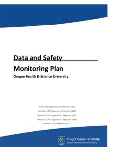 Oregon Health & Science University Data and Safety Monitoring Plan