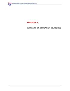 Final Environmental Impact Statement/Record of Decision and Section 4(f) Evaluation: I-43 North-South Freeway Corridor, Milwaukee and Ozaukee Counties, Wisconsin: WisDOT I.D[removed], Appendix B: Summary of Mitigation