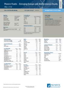 May 2014 Class A EUR Non-Distributing Emerging Markets & Far East Equity  0RUQLQJVWDU5DWLQJɆ