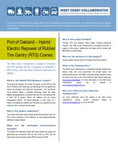 Port of Oakland – Hybrid Electric Repower of Rubber Tire Gantry Cranes
