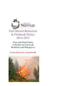 Fuel Hazard Reduction Draft Final