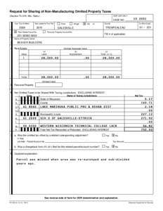 Submitted Request for Sharing of Non-Manufacturing Omitted Property Taxes