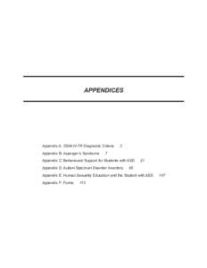 APPENDICES  Appendix A: DSM-IV-TR Diagnostic Criteria Appendix B: Asperger’s Syndrome  3