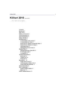 Software licenses / Software / Computer architecture / KiXtart / Careware / Batch file / Kix / Resource Kit / Shareware / Microsoft Windows / Computing / Scripting languages