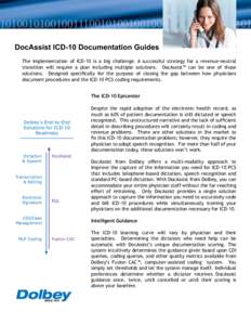 PAGE TITLE: se co n d ar y title  1101001010010011100101001001001001001100010101 DocAssist ICD-10 Documentation Guides The implementation of ICD-10 is a big challenge. A successful strategy for a revenue-neutral transiti