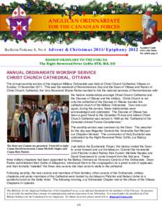  ANGLICAN ORDINARIATE FOR THE CANADIAN FORCES 