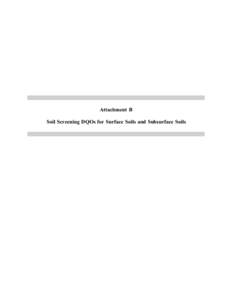 Attachment B Soil Screening DQOs for Surface Soils and Subsurface Soils Soil Screening DQOs for Surface Soils Using the Max Test DQO Process Steps