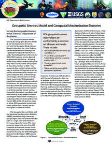 U.S. Department of the Interior  Geospatial Services Model and Geospatial Modernization Blueprint Serving the Geographic Business Needs of the U.S. Department of the Interior