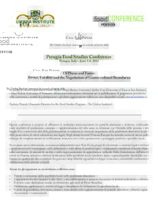 Conference  Perugia Call For Papers The Umbra Institute annuncia la seconda edizione della