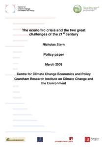 Stern policy paper March 2009