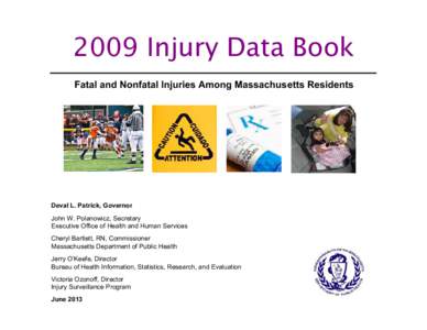 2009 Injury Data Book Fatal and Nonfatal Injuries Among Massachusetts Residents Deval L. Patrick, Governor John W. Polanowicz, Secretary Executive Office of Health and Human Services