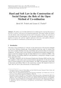 Sociology / European Social Fund / European social model / European Union / Social exclusion / European integration / Social policy / Soft law / Europe / Open Method of Coordination / Economy of the European Union