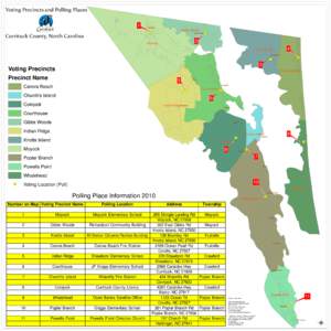 Currituck County Voting Precincts and Polling Places