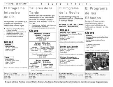 Microsoft Word - TELC_Flyer_Spring 2015 Spanish