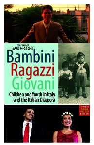 Conference  Bambini Ragazzi Giovani April 24–25, 2015