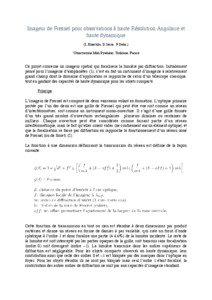 Imageur de Fresnel pour observations à haute Résolution Angulaire et haute dynamique (L.Koechlin, D.Serre, P.Deba,)