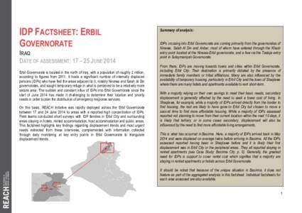 Internally displaced person / Persecution / Arbil Governorate / Erbil / Shaqlawa / Arbil / Fertile Crescent / Asia / Forced migration