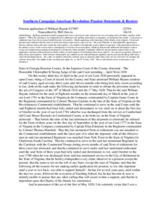 Southern Campaign American Revolution Pension Statements & Rosters Pension application of William Haynie S37987 Transcribed by Will Graves f23VA[removed]