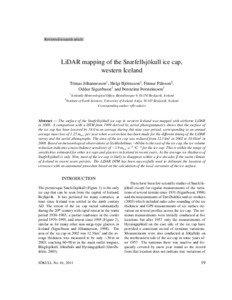 Reviewed research article  LiDAR mapping of the Snæfellsjökull ice cap,