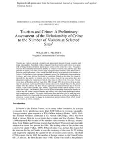 Reprinted with permission from the International Journal of Comparative and Applied Criminal Justice INTERNA TIONAL JOURNAL OF COMPARA TIVE AND APPLIED CRIMINAL JUSTICE FALL 1998, VOL 22, NO. 2