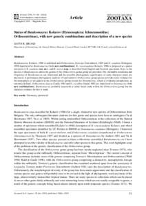 Biological classification / Johann Ludwig Christian Gravenhorst / Zoology / Nature / Ichneumonidae / Biology / Type