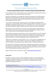 United Nations Development Group / ReliefWeb / Center for Excellence in Disaster Management and Humanitarian Assistance / Mike McDonagh / United Nations / Humanitarian aid / Office for the Coordination of Humanitarian Affairs