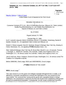 Sebastian Intl., Inc v. Consumer Contacts, Ltd., 847 F.2d 1093, 7 U.S.P.Q.2d[removed]3d Cir. 1988), Court Opinion[removed]Page 1 Sebastian Intl., Inc v. Consumer Contacts, Ltd., 847 F.2d 1093, 7 U.S.P.Q.2d[removed]3d C