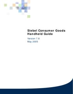 Siebel Consumer Goods Handheld Guide