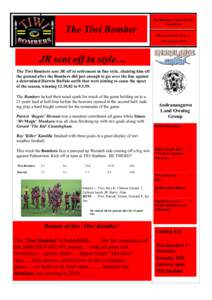 The Tiwi Bomber  Tiwi Bombers Football Club Newsletter The Tiwi Bomber Issue 1, 12th January 2010