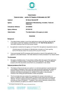 Microsoft Word - Department of Manufacturing, Innovation, Trade and Resources[removed]docx