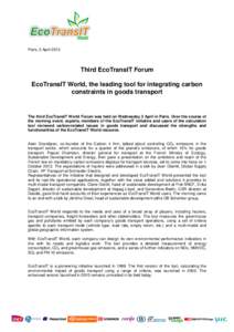 Ecotransit Press Release