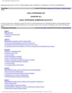 LEGAL PROFESSION (ADMISSION) RULES 2011