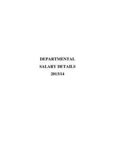 DEPARTMENTAL SALARY DETAILS[removed] TABLE OF CONTENTS Page